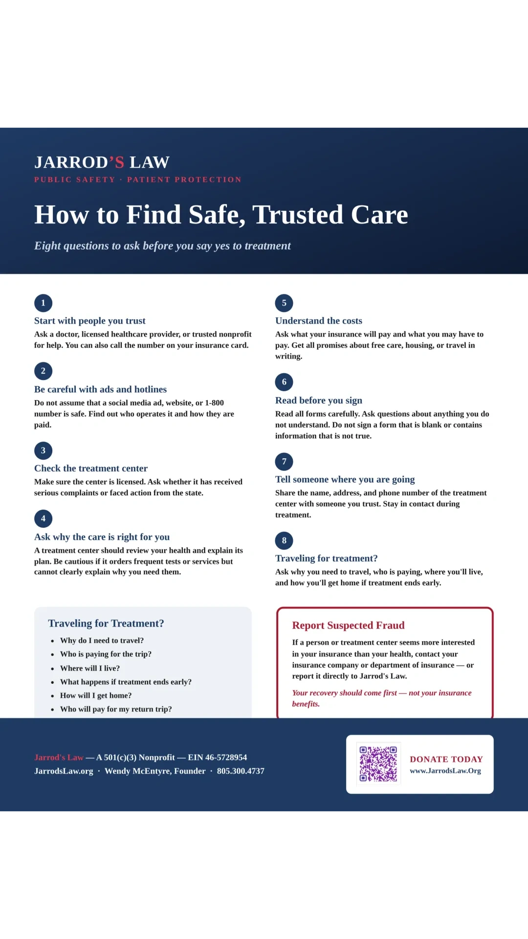How to Find Safe, Trusted Care infographic